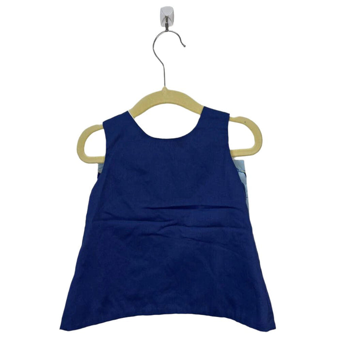 Sleeveless Open Back Shirt + Shorts / Fish