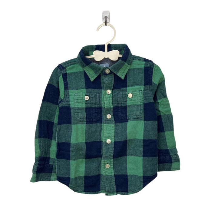 Flannel Collared Button Down