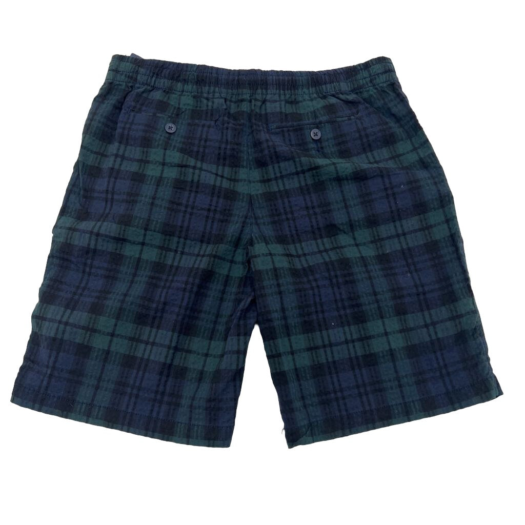 Elastic Waist Plaid Shorts