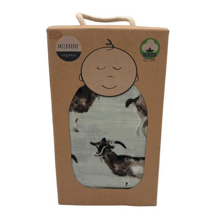 Organic Cotten Swaddle / Goats