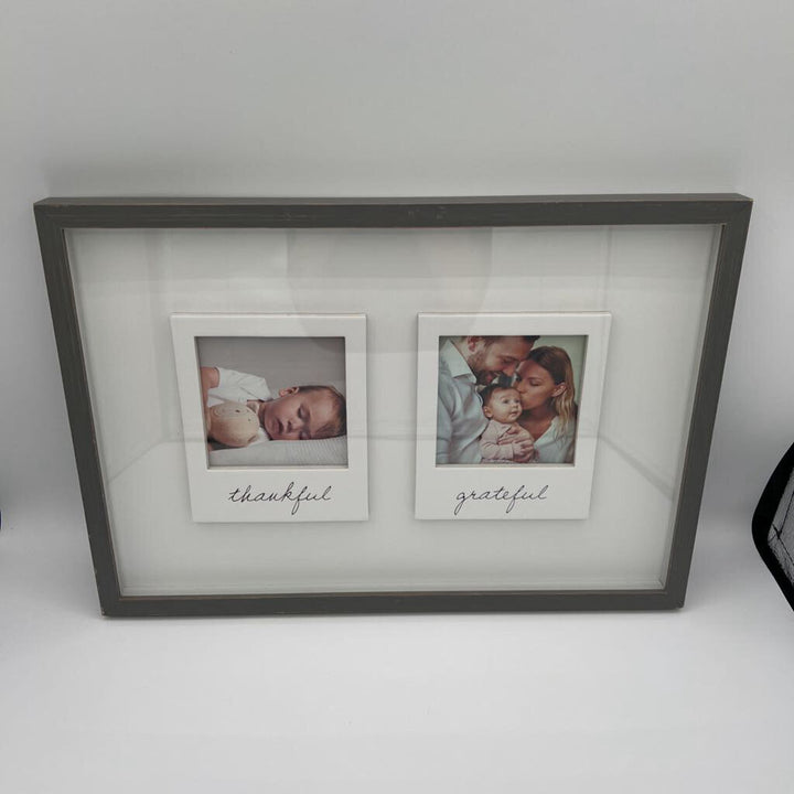 Wood Picture Frame / Thankful Greatful