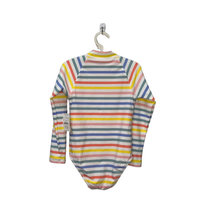 LS Rainbow Striped One Pc Bathing Suit