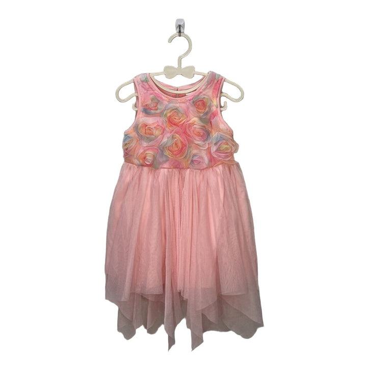 Sleeveless Tulle Skirt Dress / Tulle Flowers