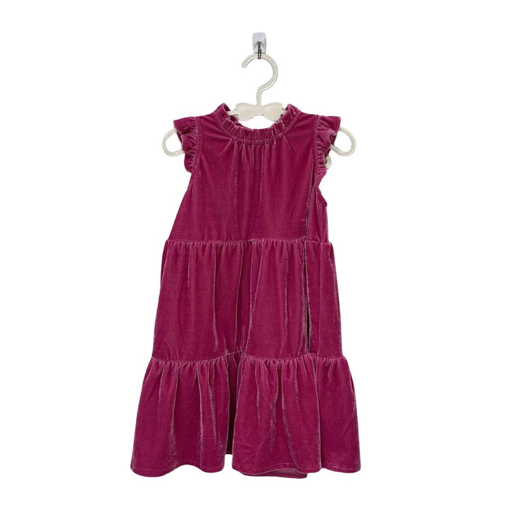 Sleeveless Ruffle Colar Dress / Velvet