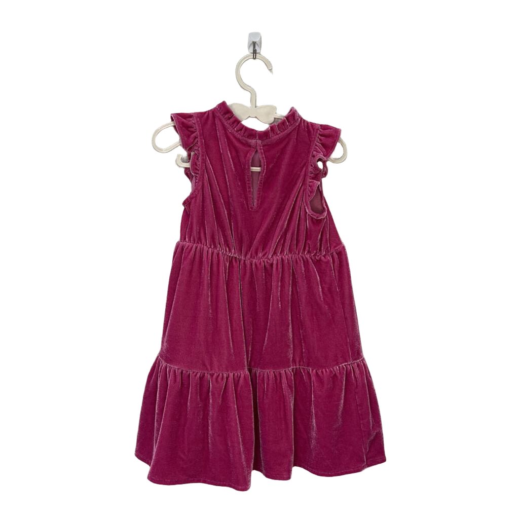 Sleeveless Ruffle Colar Dress / Velvet