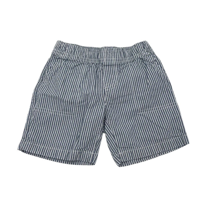 Elastic Waist Seersucker Shorts