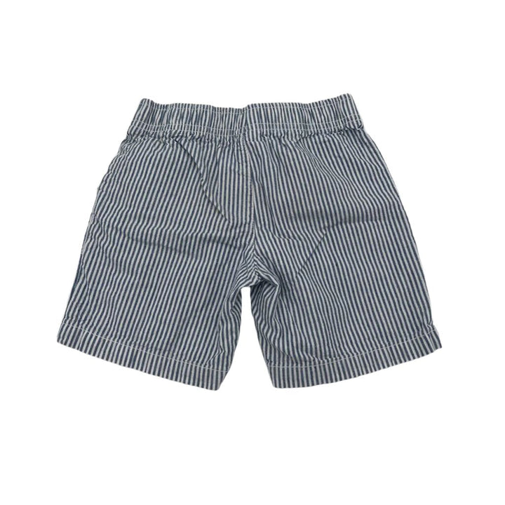 Elastic Waist Seersucker Shorts