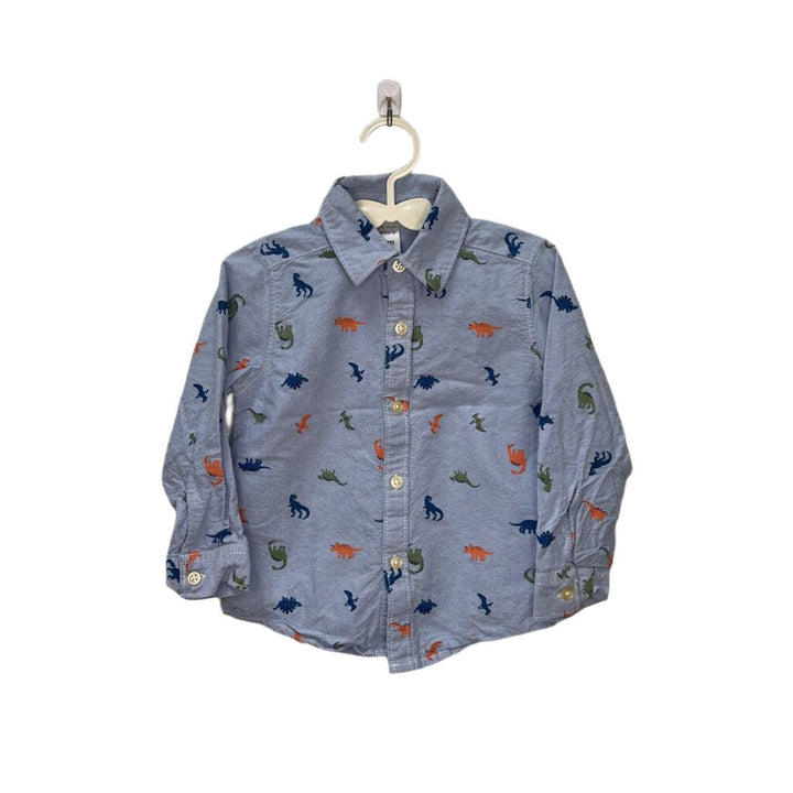 LS Collared Button Down / Dinosaurs