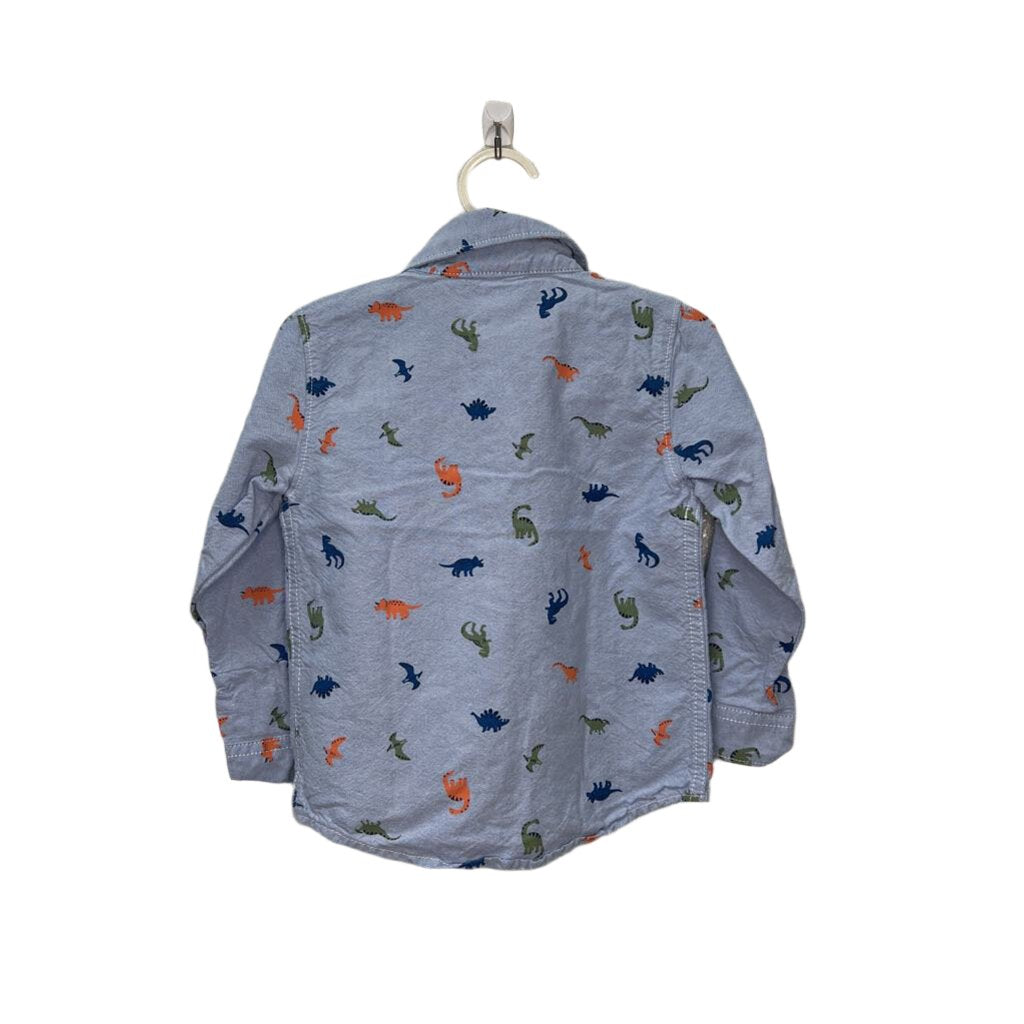 LS Collared Button Down / Dinosaurs