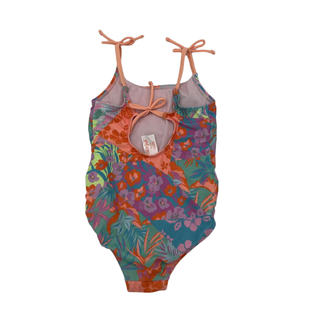 One Pc Floral Bathing Suit