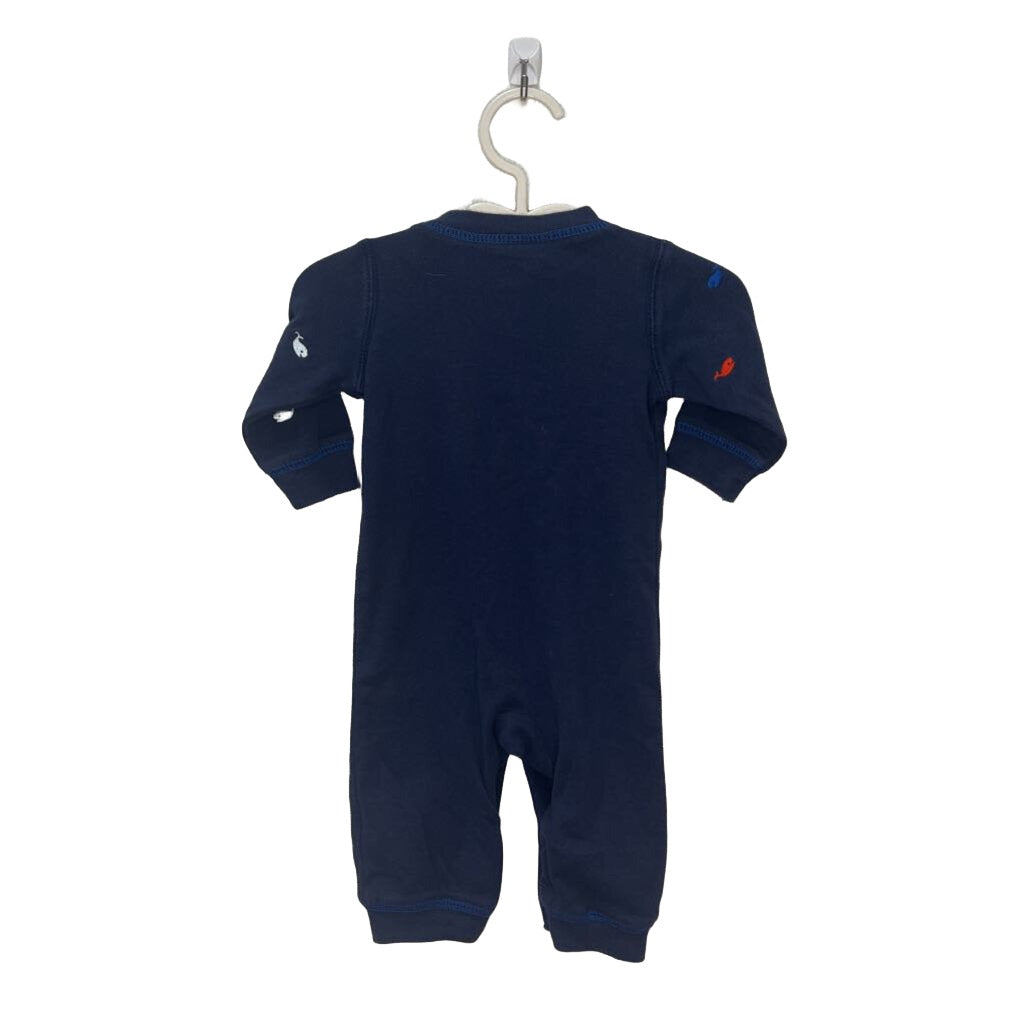 LS Footed Onesie / Whale