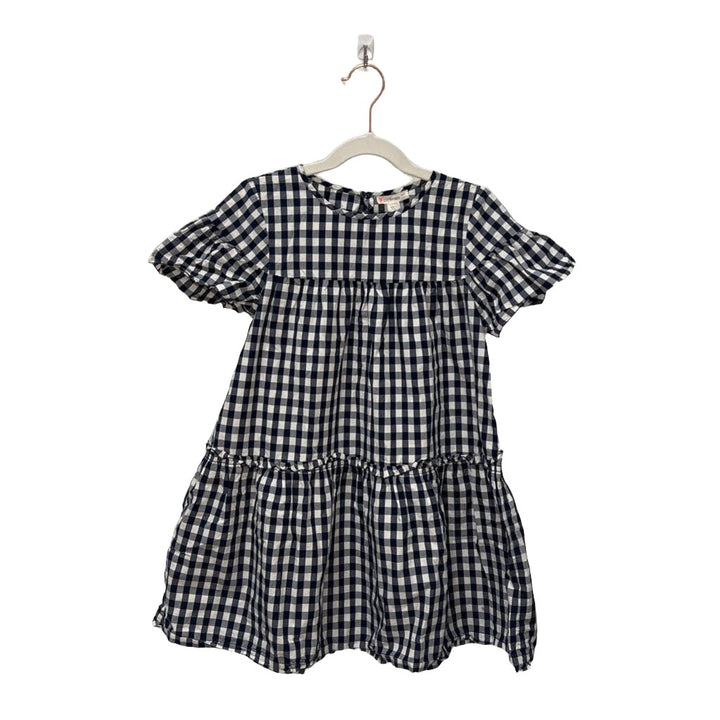 SS Checkered Tiered Dress