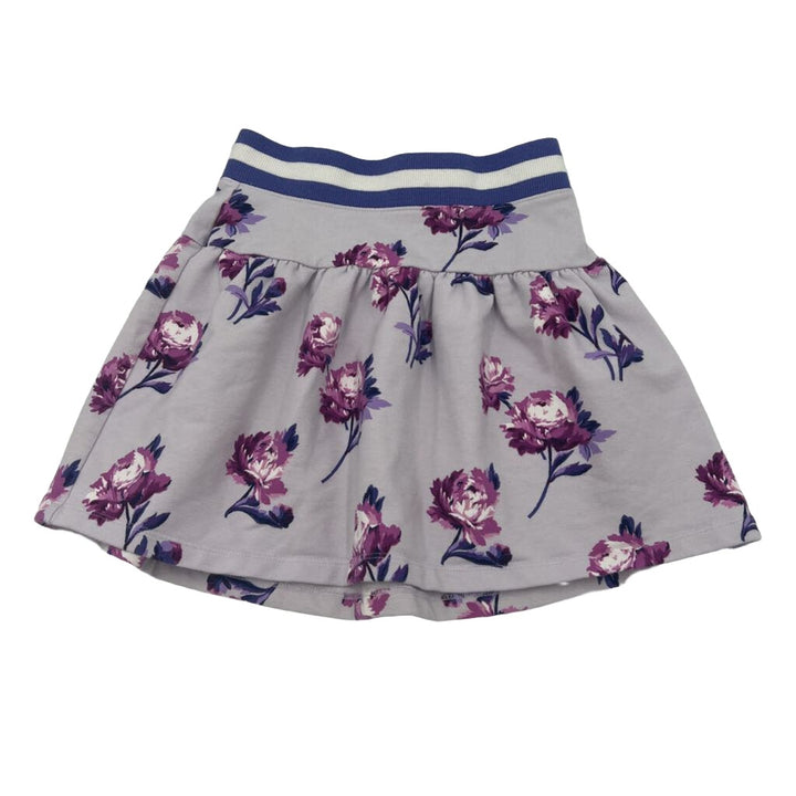 Wide Band Cotton Skirt / Flowers