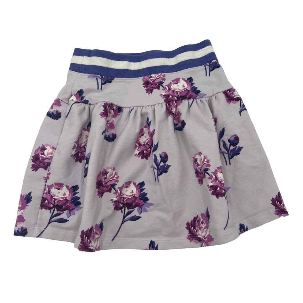 Wide Band Cotton Skirt / Flowers