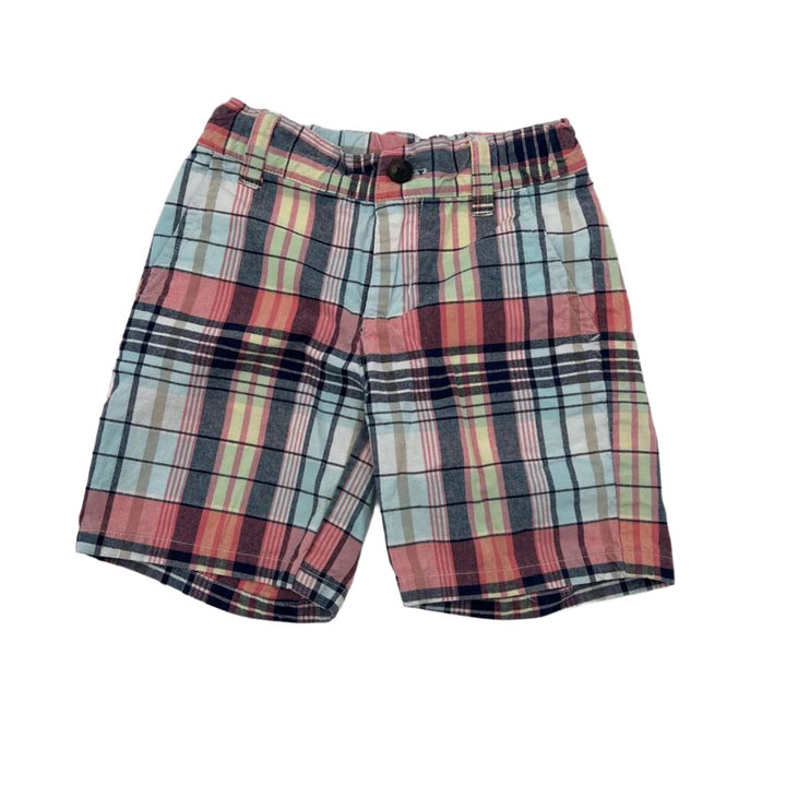 Adjustable Waist Shorts / Plaid