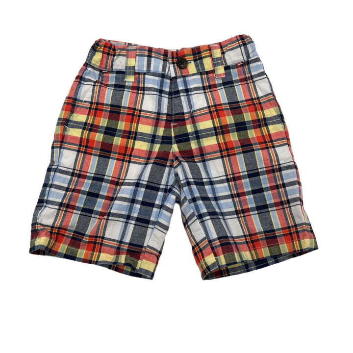 Adjustable Waist Shorts / Plaid