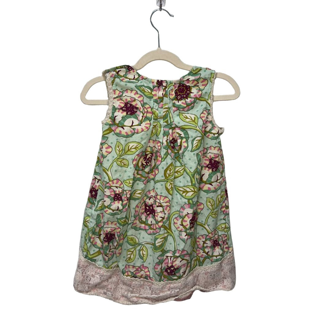 Sleeveless Cotton Dress / Lace Bow