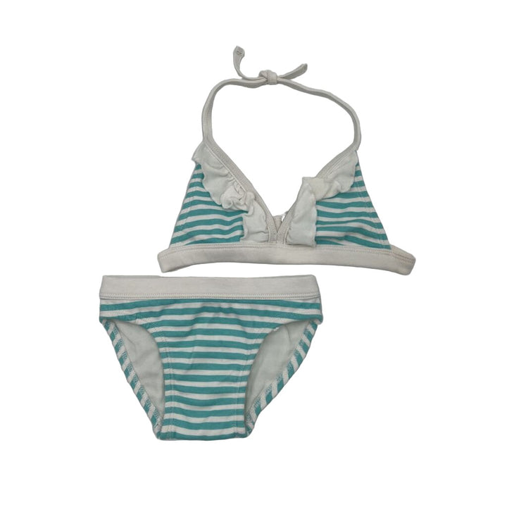 Two Pc Striped Bathing Suit