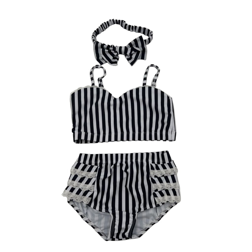 Striped 3 PC Swimsuit