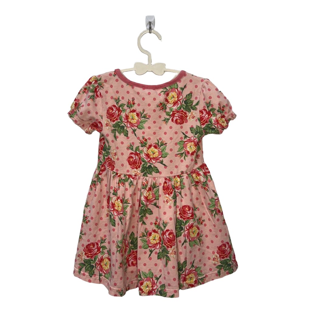 Ruffle Capped Sleeve Dress / Flowers