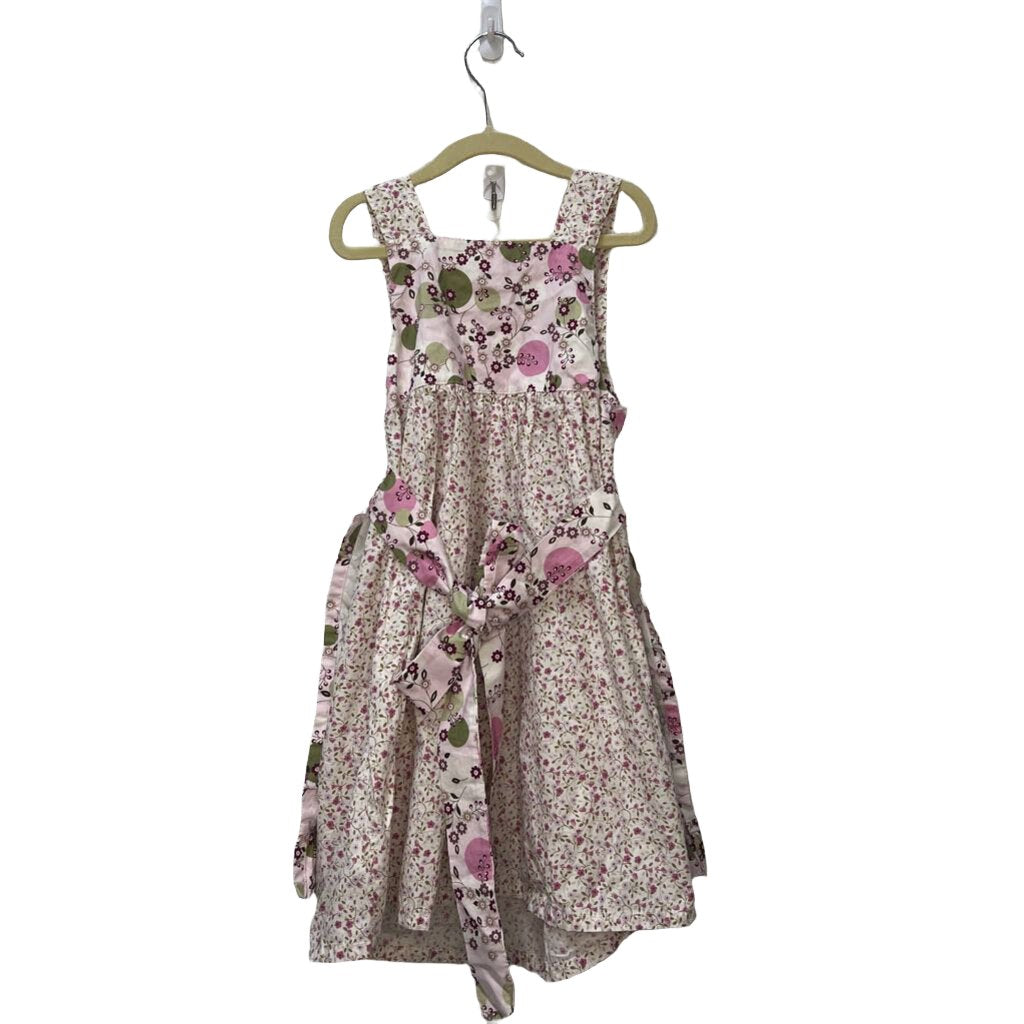 Sleeveless Tie Waist Dress / Flowers