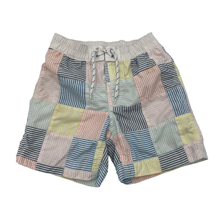 Striped Square Swim Trunks