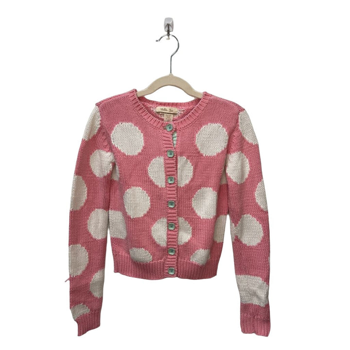 Button Up Cardigan Sweater / Dots