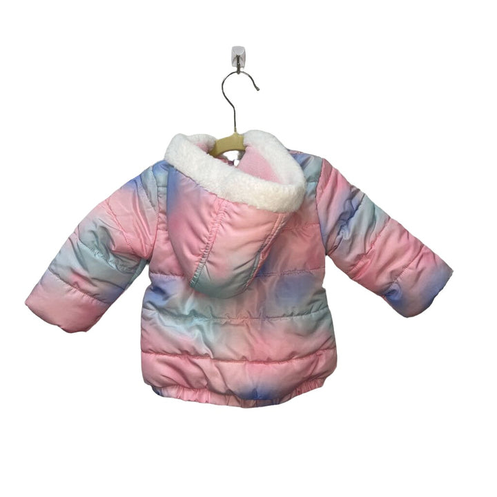 Hooded Zip Up Puff Jacket / Fleece Lined