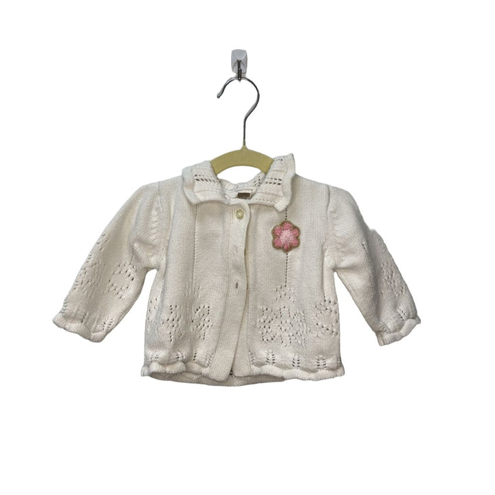 LS Crochet Button Up Cardigan / Flower