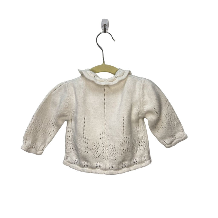 LS Crochet Button Up Cardigan / Flower