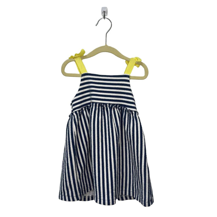 Tie Shoulder Striped Dress