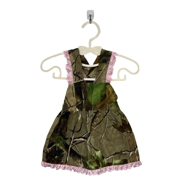 Camo Cross Back Tank + Shorts / Pink Lace