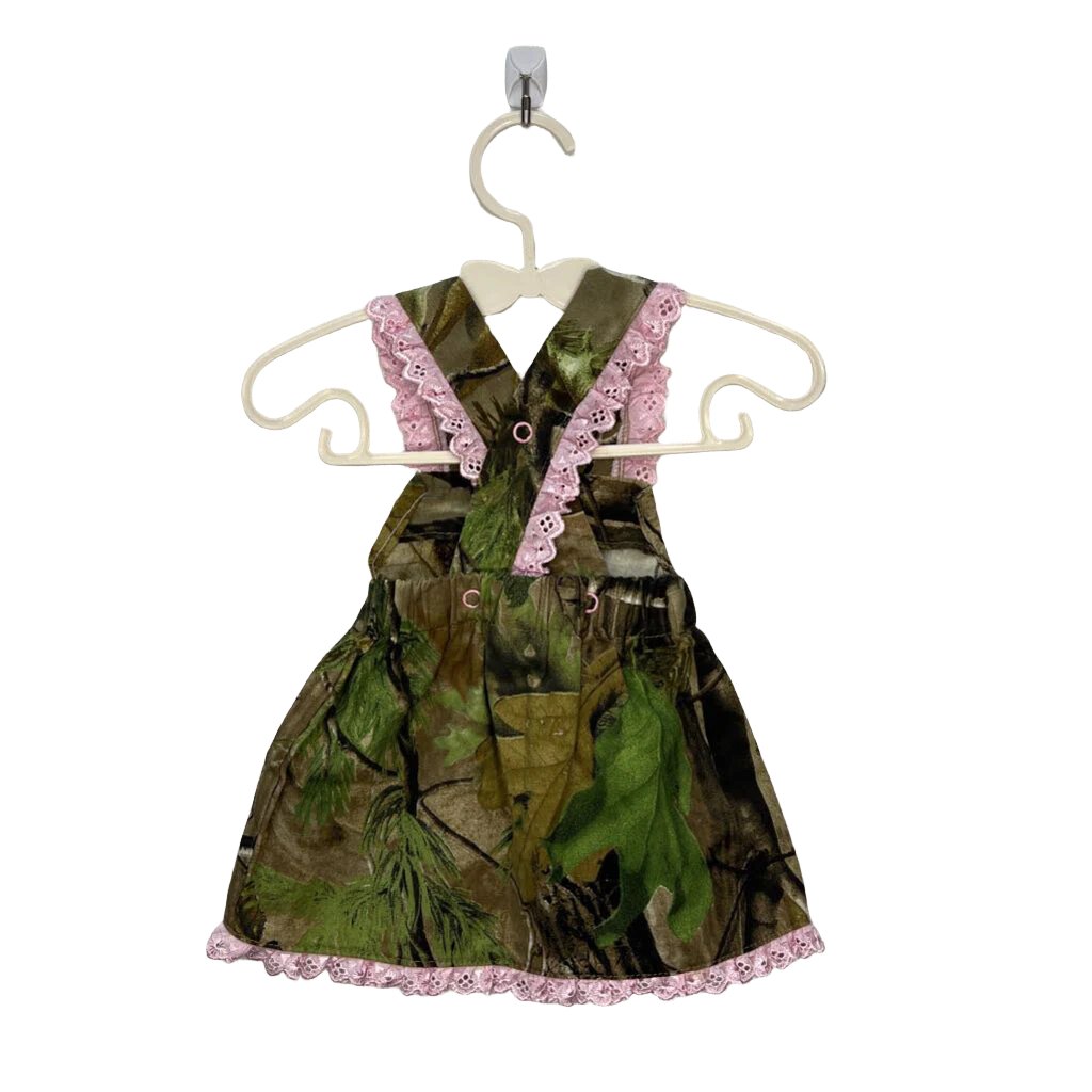 Camo Cross Back Tank + Shorts / Pink Lace