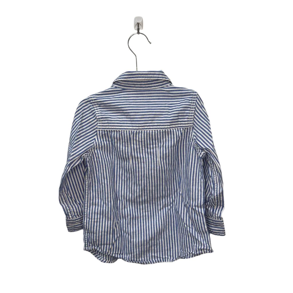 Collared Striped Button-Up Shirt