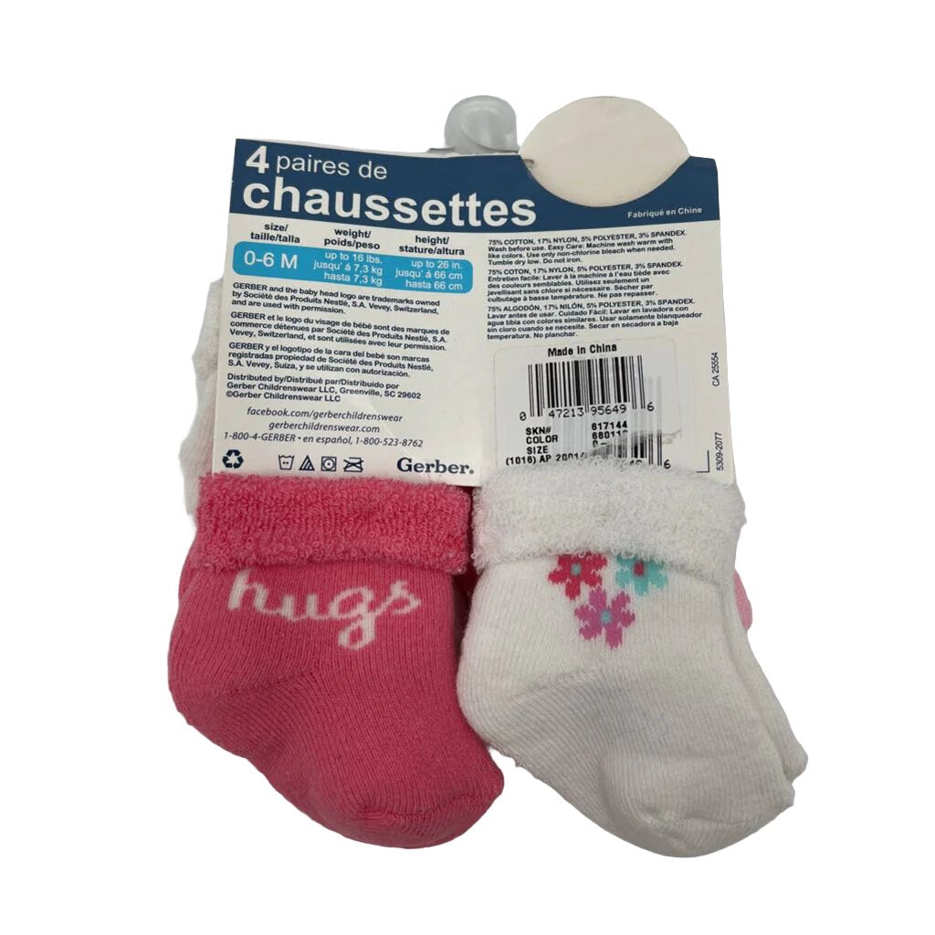 4 PK Infant Socks