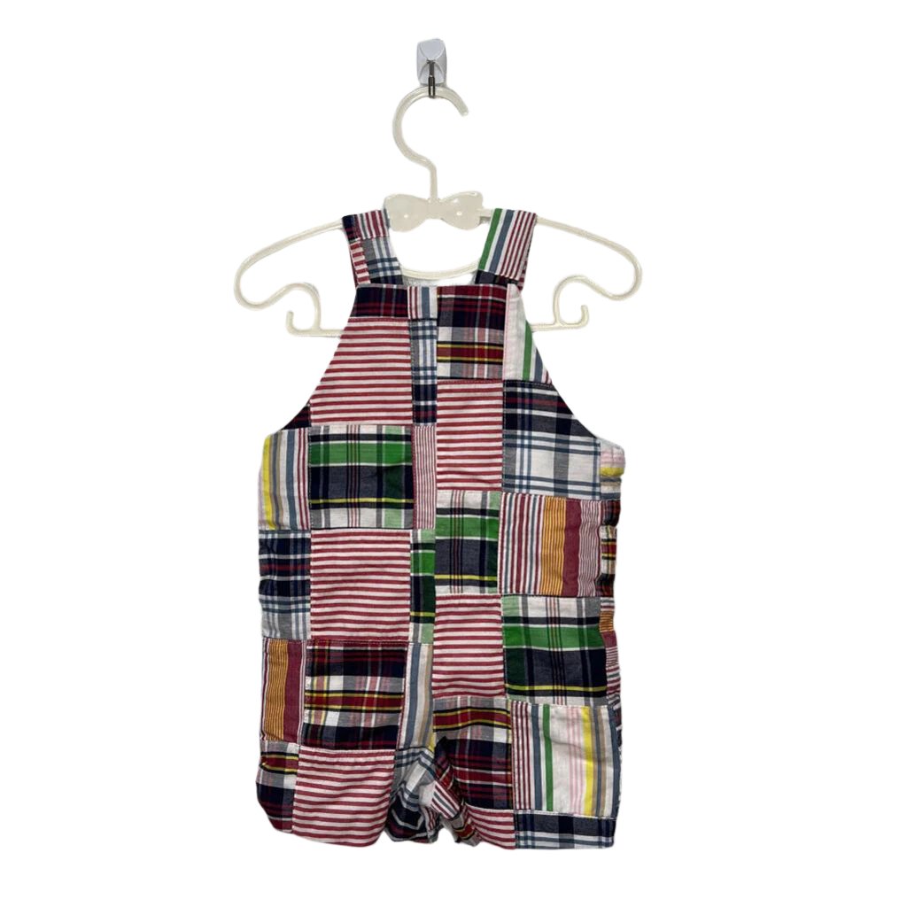 Plaid Patchwork Romper