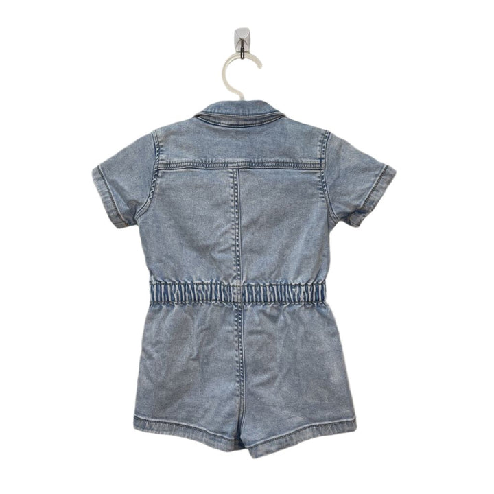 SS Collared Denim Romper