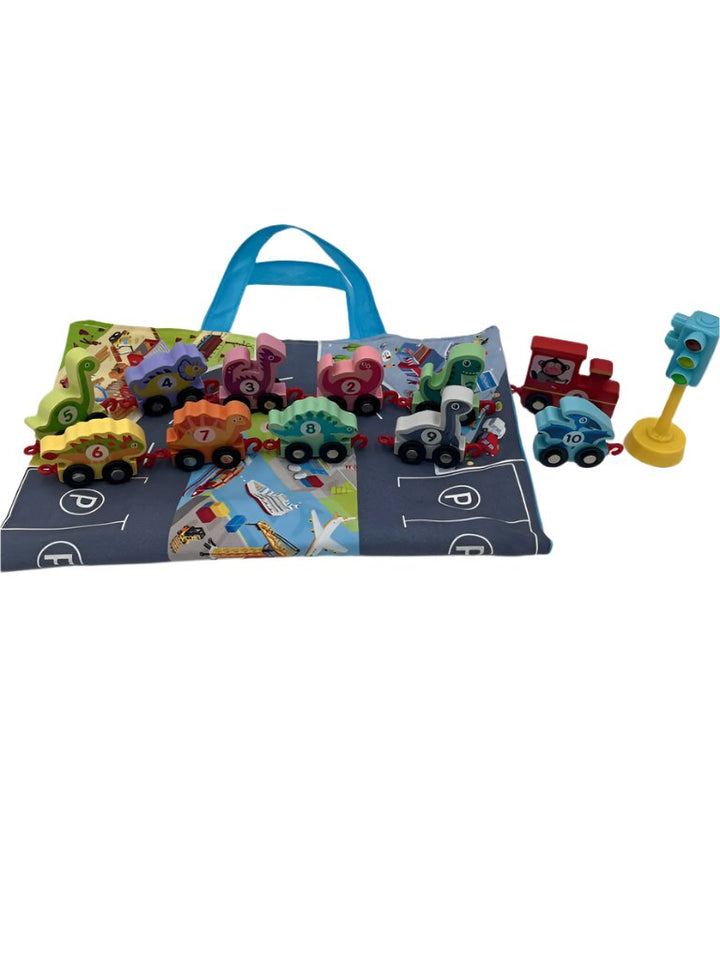 Magnetic Dino Train Set + Bag Play Mat