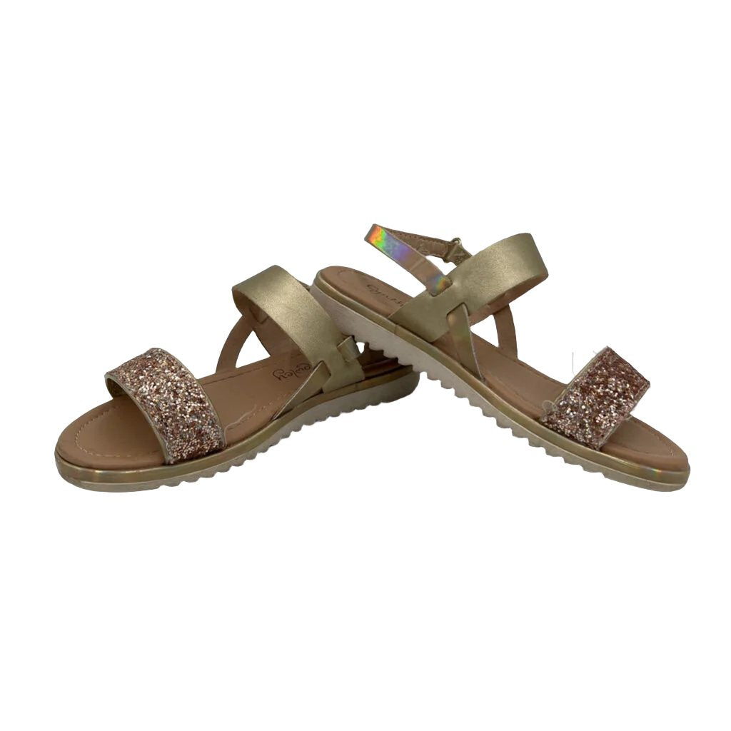 Velcro Glitter Stap Sandals