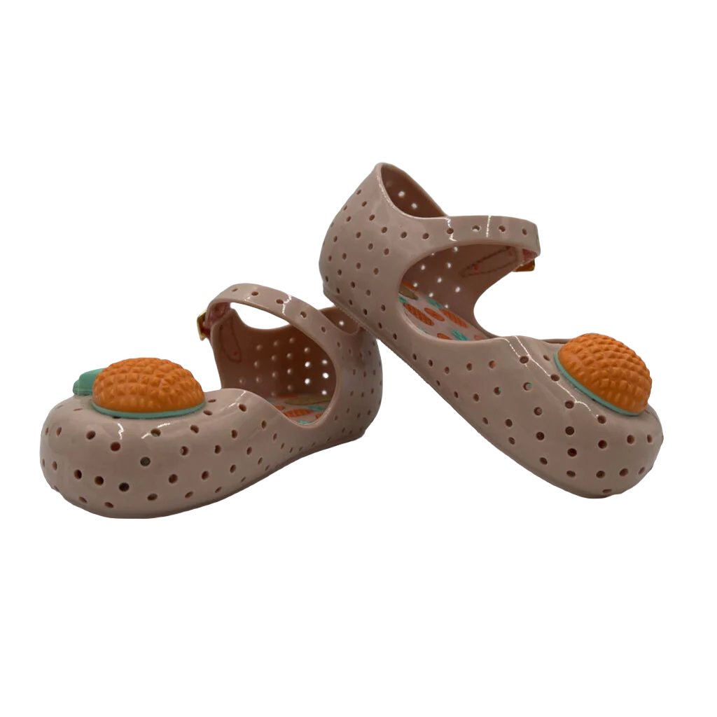 Velcro Peak A Boo Toe Slip On Shoes / Pineapple