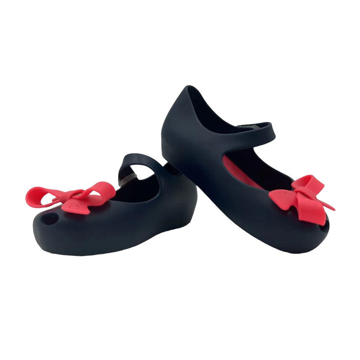 Velcro Peak A Boo Toe Slip On Shoes / Bow