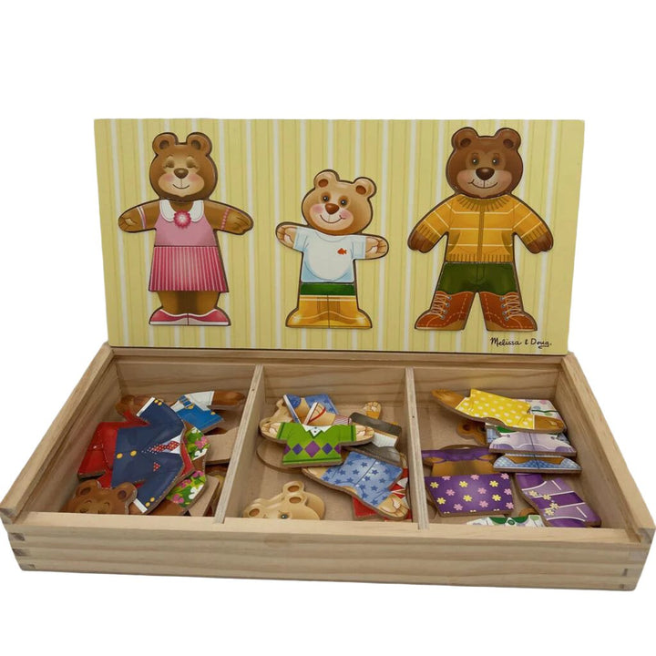 Wooden Dress-Up Puzzle Bear Family