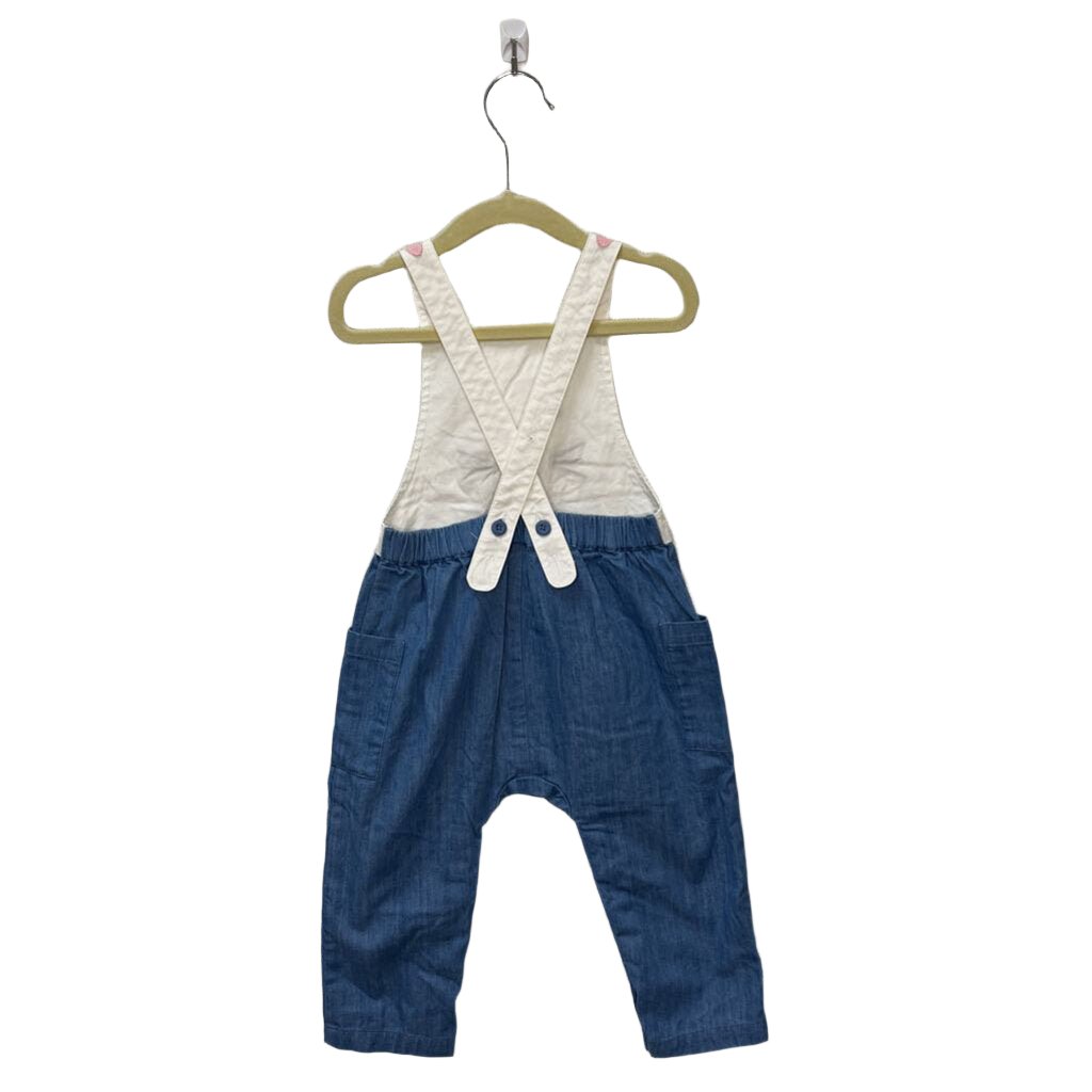 Cross Back Romper / Bunny Face