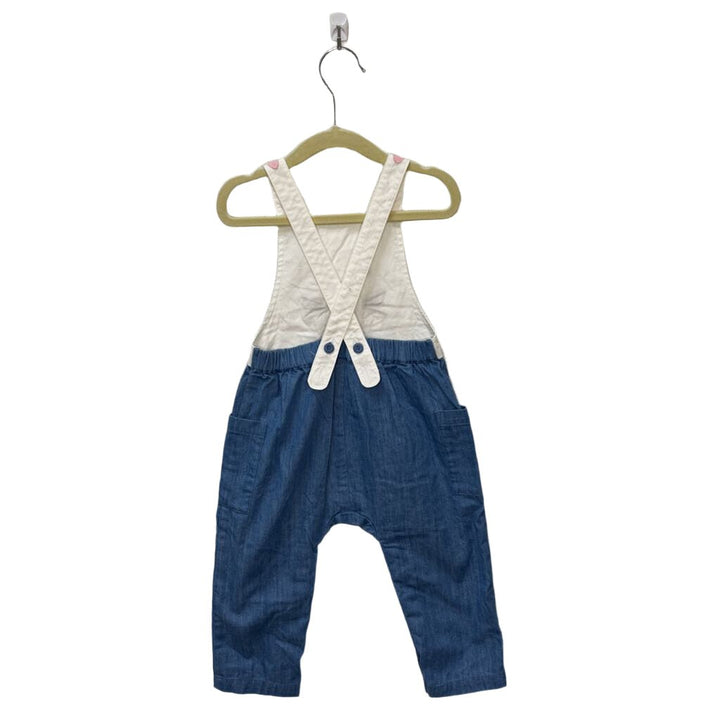 Cross Back Romper / Bunny Face