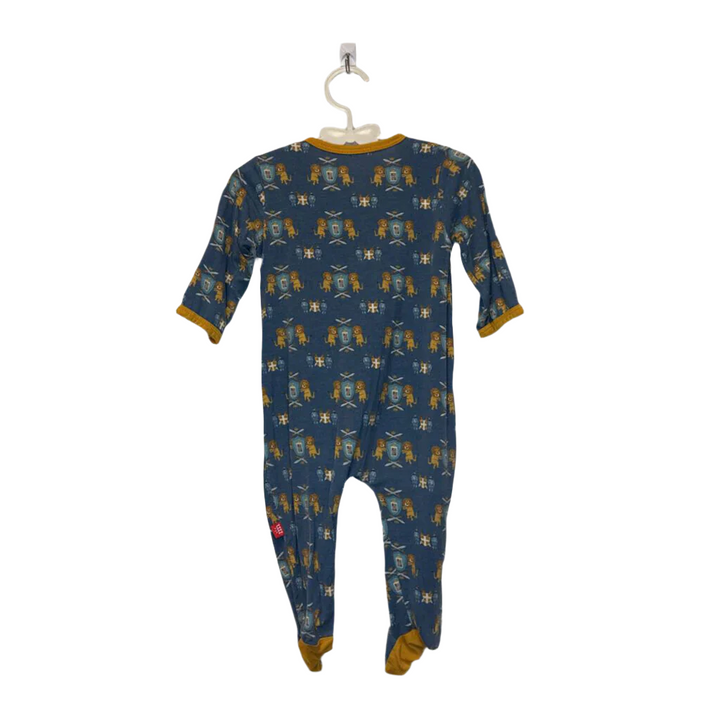 LS Magnet Claspe Footed Onesie / Lions