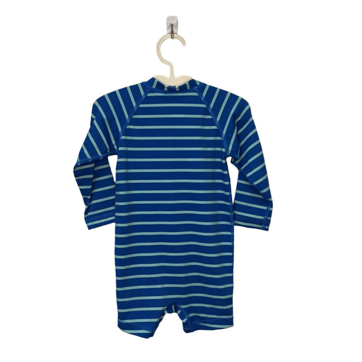 LS One Pc Striped Bathing Suit