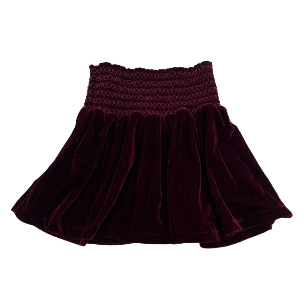 Velvet Skirt / Scrunch Waistband