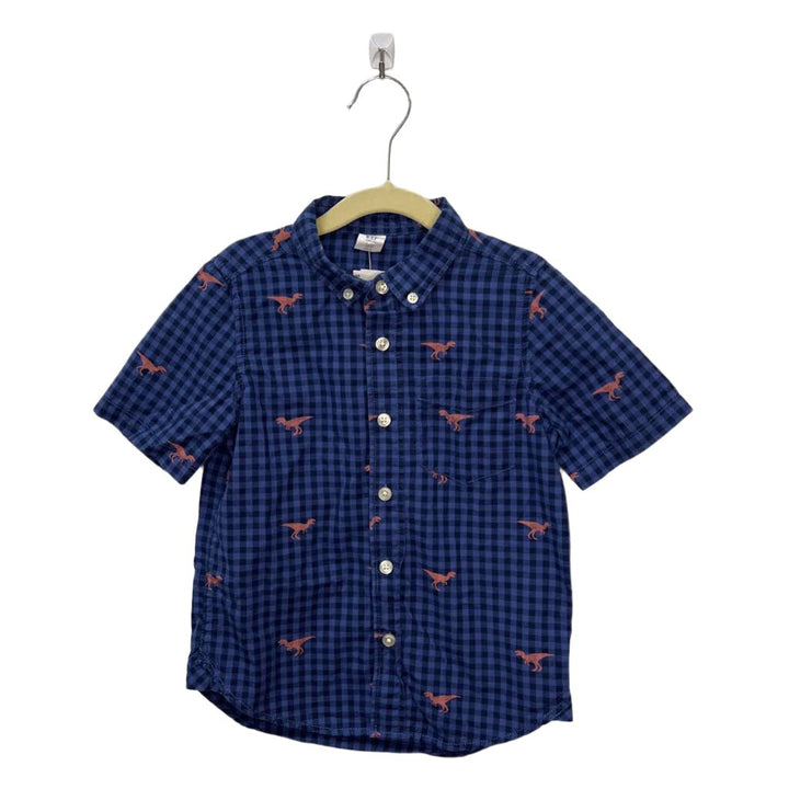 SS Checkered Collared Shirt / Dino