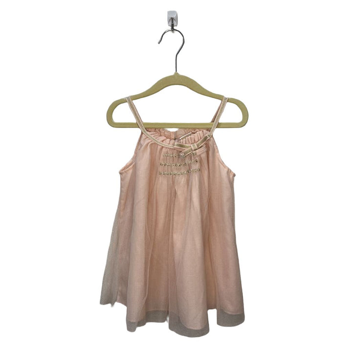 Tulle Overlay Tank Dress