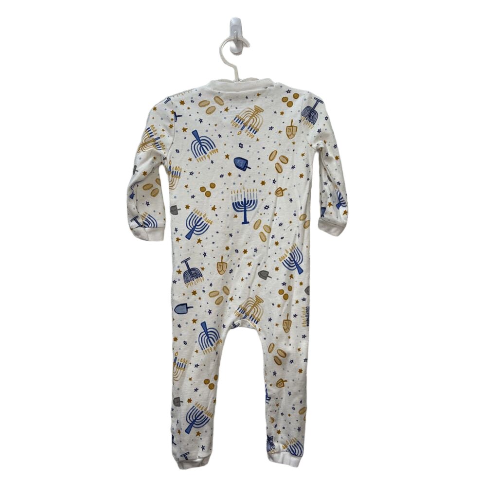 Hanukah Zippered Footed Onesie